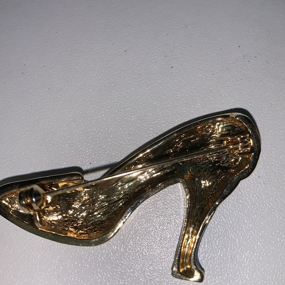 Vintage rhinestone Women's Shoe Brooch - Picture 3 of 6